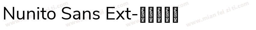 Nunito Sans Ext字体转换